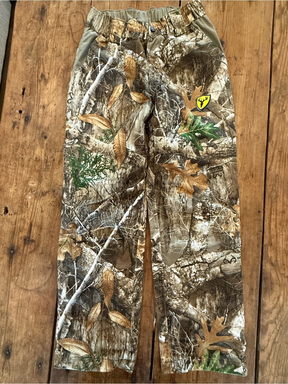 Kids Camo Hunting Pants - Brown/Green